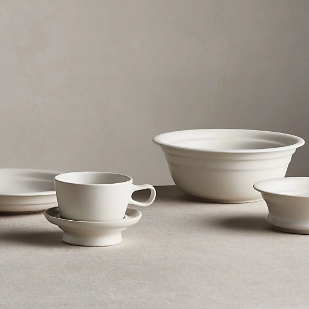 New! Crate&Barrel Crate&Barrel White Stoneware Salad Plate